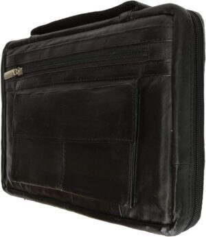 Bible: Bible Cover, Black Genuine Leather, XL (fits the Grace Study Bible, Standard size)